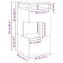 Hoguera 50x50x100 cm Acero Resistente a la Intemperie de , Chimeneas - Ref: Foro24-858933, Precio: 132,46 €, Descuento: -5%%