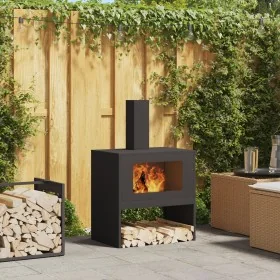 Comprar Hoguera con Chimenea Negra 60x40x96 cm