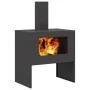 Hoguera con Chimenea Negra 60x40x96 cm Acero | Foro24.es | Tu tienda online para hogar, jardín y más Foro24.es