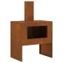 Hoguera con Chimenea 60x40x96 cm Acero envejido by , Chimneys - Ref: Foro24-858935, Price: 93,28 €, Discount: %