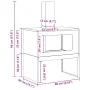 Hoguera con Chimenea Negra 60x40x96 cm Acero | Foro24.es | Tu tienda online para hogar, jardín y más Foro24.es