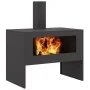 Hogar de Fuego con Chimenea Negro 80x50x96 cm Acero | Foro24.es | Tu tienda online para hogar, jardín y más Foro24.es