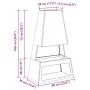 Hoguera con Almacenamiento de Troncos 60x35x100 cm Acero Resistente a la Intemperie by , Chimneys - Ref: Foro24-858939, Price...