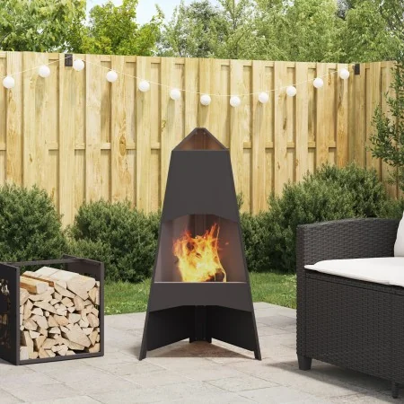 Hoguera Pirámide Negra 50x45x95 cm Acero | Foro24.es | Tu tienda online para hogar, jardín y más Foro24.es