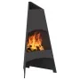 Hoguera Pirámide Negra 50x45x95 cm Acero | Foro24.es | Tu tienda online para hogar, jardín y más Foro24.es