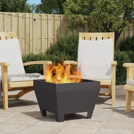 Hoguera Cuadrada Negra 50x50x30 cm de Acero de , Chimeneas - Ref: Foro24-858942, Precio: 63,09 €, Descuento: -5%%