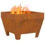 Fogata Cuadrada 50x50x30 cm de Acero Resistente al Clima by , Chimneys - Ref: Foro24-858943, Price: 63,19 €, Discount: -5%%