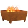 Hoguera cuadrada de 80x80x43 cm en acero resistente a la intemperie by , Chimneys - Ref: Foro24-858945, Price: 96,46 €, Disco...
