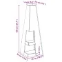Hoguera con Almacenamiento para Troncos Negro 35x35x100 cm Acero | Foro24.es | Tu tienda online para hogar, jardín y más Foro24.es
