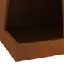 fogata con almacenamiento para troncos 35x35x100 cm de acero envejecido | Foro24.es | Tu tienda online para hogar, jardín y más Foro24.es