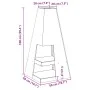Hoguera con Almacenamiento para Troncos Negra 50x50x100 cm Acero | Foro24.es | Tu tienda online para hogar, jardín y más Foro24.es