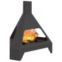 Hoguera con Chimenea Negro 50x43x52 cm Acero | Foro24.es | Tu tienda online para hogar, jardín y más Foro24.es