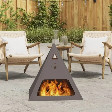 Hoguera Pirámide Negra 50x50x51 cm Acero | Foro24.es | Tu tienda online para hogar, jardín y más Foro24.es