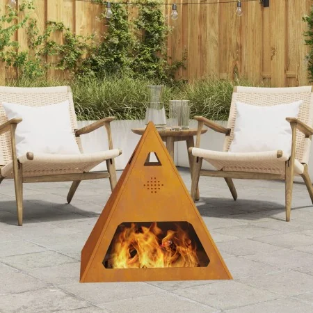 Hoguera Pirámide 50x50x51 cm Acero Resistente a la Intemperie | Foro24.es | Tu tienda online para hogar, jardín y más Foro24.es