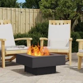 Fogata Cuadrada Negra 60x60x30 cm Acero by , Chimneys - Ref: Foro24-858954, Price: 88,62 €, Discount: %