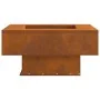 Hoguera cuadrada 60x60x30 cm de acero resistente a la intemperie | Foro24.es | Tu tienda online para hogar, jardín y más Foro24.es