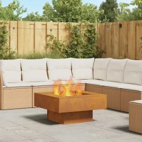 Hoguera Cuadrada 80x80x40 cm de Acero Resistente al Clima de , Chimeneas - Ref: Foro24-858957, Precio: 127,06 €, Descuento: -5%%