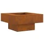 Hoguera Cuadrada 80x80x40 cm de Acero Resistente al Clima de , Chimeneas - Ref: Foro24-858957, Precio: 127,06 €, Descuento: -5%%