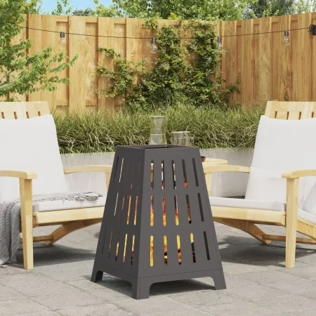 Fogata Cuadrada Negra 50x50x70 cm Acero | Foro24.es | Tu tienda online para hogar, jardín y más Foro24.es