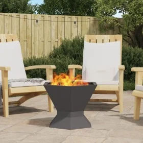 Comprar Hoguera Hexagonal Negra 50x50x40 cm Acero
