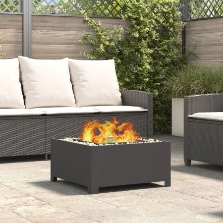 Hoguera cuadrada negra 60x60x30 cm de acero by , Chimneys - Ref: Foro24-858962, Price: 106,27 €, Discount: -5%%