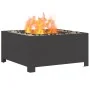 Hoguera cuadrada negra 60x60x30 cm de acero by , Chimneys - Ref: Foro24-858962, Price: 106,27 €, Discount: -5%%