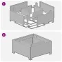 Hoguera cuadrada negra 60x60x30 cm de acero by , Chimneys - Ref: Foro24-858962, Price: 106,27 €, Discount: -5%%
