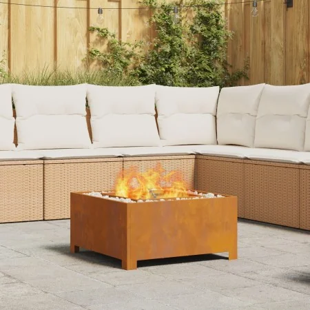 VidaXL Fogueira Cuadrada 60x60x30 cm de Acero Resistente a la Intemperie | Foro24.es | Tu tienda online para hogar, jardín y más Foro24.es