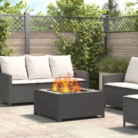 Hoguera Cuadrada Negra 80x80x40 cm de Acero de , Chimeneas - Ref: Foro24-858964, Precio: 168,06 €, Descuento: %