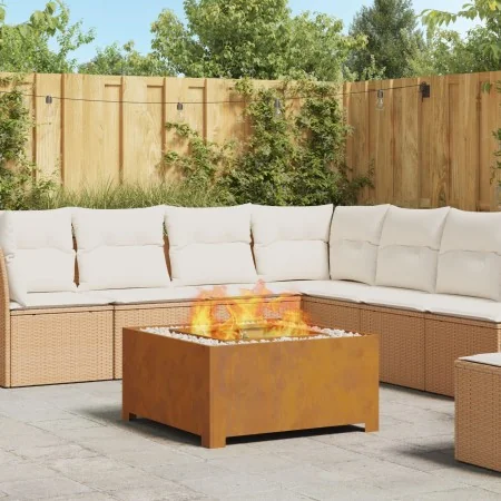 Hoguera Cuadrada 80x80x40 cm Acero Resistente a la Intemperie | Foro24.es | Tu tienda online para hogar, jardín y más Foro24.es