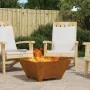 Hoguera Cuadrada 60x60x30 cm de Acero Resistente a la Intemperie de , Chimeneas - Ref: Foro24-858967, Precio: 60,05 €, Descue...