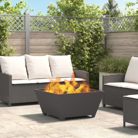 Hoguera Cuadrada Negra 80x80x40 cm de Acero by , Chimneys - Ref: Foro24-858968, Price: 87,80 €, Discount: -5%%