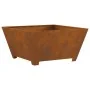 Fogata Cuadrada 80x80x40 cm Acero Resistente a la Intemperie by , Chimneys - Ref: Foro24-858969, Price: 87,99 €, Discount: -5%%