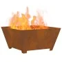 Fogata Cuadrada 80x80x40 cm Acero Resistente a la Intemperie by , Chimneys - Ref: Foro24-858969, Price: 87,99 €, Discount: -5%%