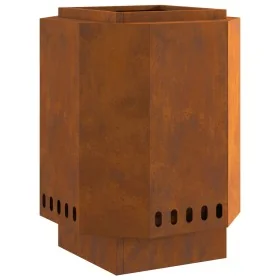 Fogata sin humo 38x38x51 cm Acero inoxidable