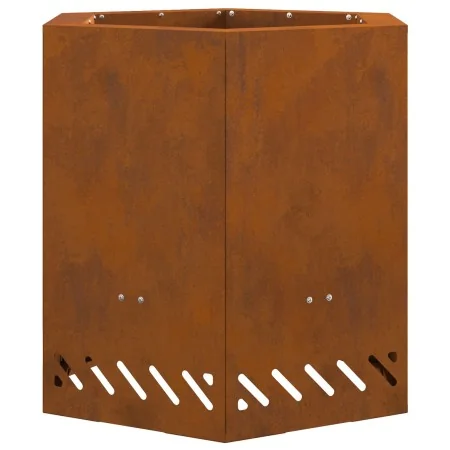 Hoguera Sin Humo Hexagonal 48x48x51 cm Acero Resistente a la Intemperie | Foro24.es | Tu tienda online para hogar, jardín y más Foro24.es