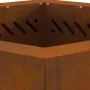 Hoguera Sin Humo Hexagonal 48x48x51 cm Acero Resistente a la Intemperie | Foro24.es | Tu tienda online para hogar, jardín y más Foro24.es
