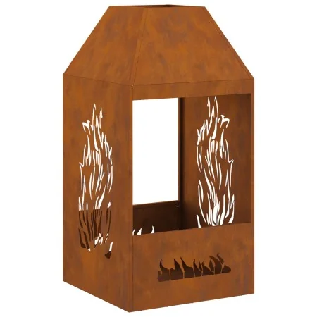 Hoguera 50x50x100 cm de acero resistente a la intemperie by , Chimneys - Ref: Foro24-858991, Price: 112,71 €, Discount: -5%%