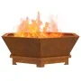 Hoguera Hexagonal 75x75x28 cm Acero Resistente a la Intemperie by , Chimneys - Ref: Foro24-858997, Price: 95,94 €, Discount: ...