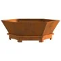 Hoguera Hexagonal 75x75x28 cm Acero Resistente a la Intemperie by , Chimneys - Ref: Foro24-858997, Price: 95,94 €, Discount: ...