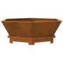 Hoguera Hexagonal 75x75x28 cm Acero Resistente a la Intemperie by , Chimneys - Ref: Foro24-858997, Price: 95,94 €, Discount: ...