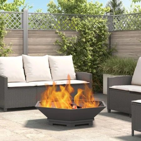 Fogata Hexagonal Negra 100x100x28 cm Acero by , Chimneys - Ref: Foro24-858998, Price: 126,36 €, Discount: -5%%
