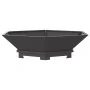 Fogata Hexagonal Negra 100x100x28 cm Acero by , Chimneys - Ref: Foro24-858998, Price: 126,36 €, Discount: -5%%