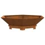 Fogata Hexagonal 100x100x28 cm Acero Resistente a la Intemperie by , Chimneys - Ref: Foro24-858999, Price: 116,99 €, Discount...