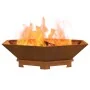Fogata Hexagonal 100x100x28 cm Acero Resistente a la Intemperie by , Chimneys - Ref: Foro24-858999, Price: 116,99 €, Discount...