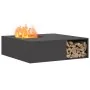 Hoguera con Almacenamiento de Leña Negro 100x100x30 cm Acero by , Chimneys - Ref: Foro24-859000, Price: 180,76 €, Discount: -5%%