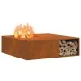 Hoguera con almacenamiento para leña 100x100x30 cm Acero envejecido von , Kamine - Ref: Foro24-859001, Preis: 162,68 €, Rabat...