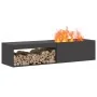 Hoguera con Almacenamiento para Troncos Negro 160x45x35 cm Acero by , Chimneys - Ref: Foro24-859002, Price: 165,78 €, Discoun...