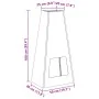 Hoguera Negra 50x35x100 cm Acero | Foro24.es | Tu tienda online para hogar, jardín y más Foro24.es