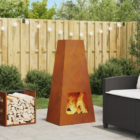 Hoguera 50x35x100 cm de acero envejecido | Foro24.es | Tu tienda online para hogar, jardín y más Foro24.es